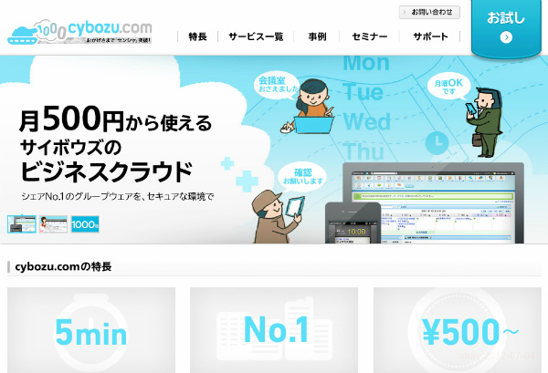 cybozu.com紹介画面